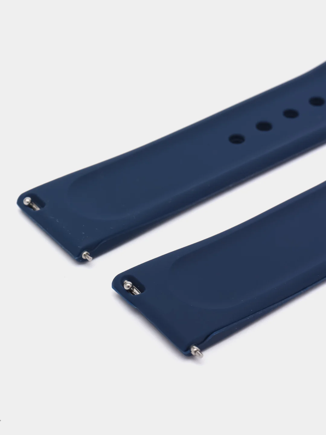 Темно-синий силиконовый ремешок для Xiaomi Amazfit Bip, Huawei, Haylou, Samsung, 20 мм, с кнопкой