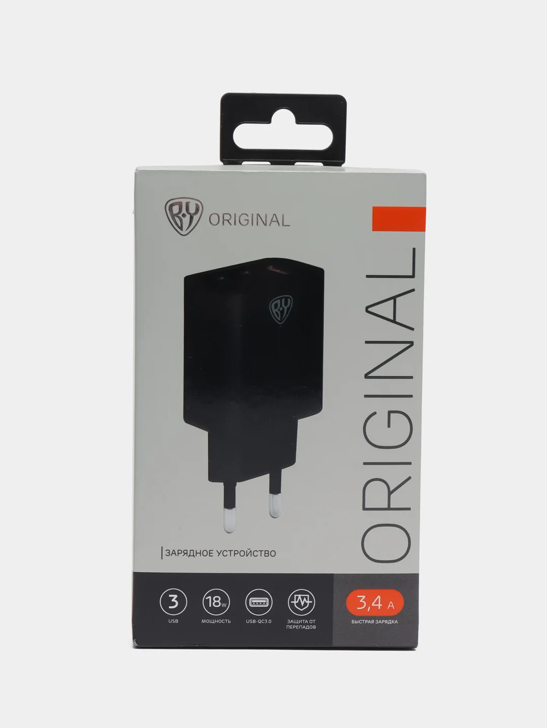 Черный сетевое зарядное устройство Максимум, быстрая зарядка QC3.0, 3xUSB, 3.4А