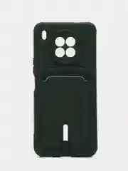 Тёмно-зелёный силиконовый чехол для Huawei Honor 50 lite/Nova 8i (Хонор 50 лайт/Нова 8 ай)