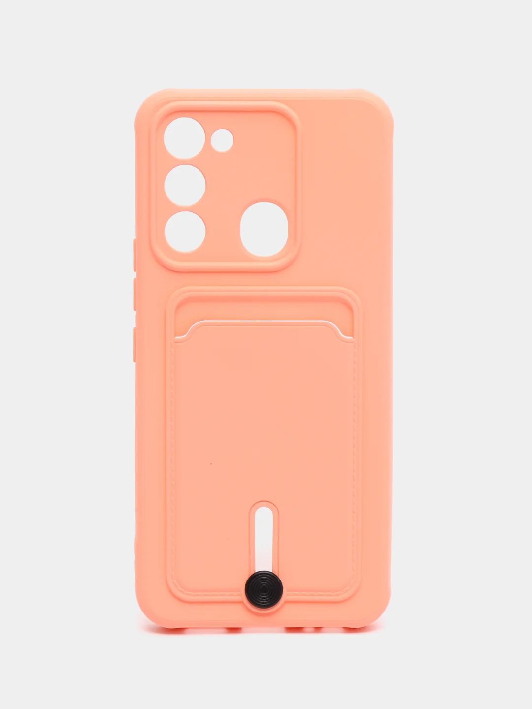 Пастельно-коралловый чехол силиконовый для Tecno Spark 8C/Go 2022 (Техно Спарк 8C/Go 2022)