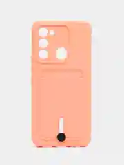 Пастельно-коралловый чехол силиконовый для Tecno Spark 8C/Go 2022 (Техно Спарк 8C/Go 2022)