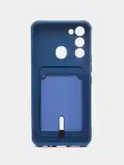 Синий чехол силиконовый для Tecno Spark 8C/Go 2022 (Техно Спарк 8C/Go 2022)