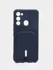 Темно-синий чехол силиконовый для Tecno Spark 8C/Go 2022 (Техно Спарк 8C/Go 2022)