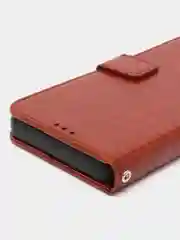 Багровый чехол-книжка с магнитной застежкой для Tecno Spark 10 Pro (Техно Спарк 10 Про)