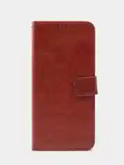 Багровый чехол-книжка с магнитной застежкой для Infinix HOT 12 Pro, Инфиникс Хот 12 про