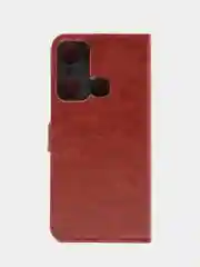 Багровый чехол-книжка с магнитной застежкой для Infinix HOT 12 Pro, Инфиникс Хот 12 про