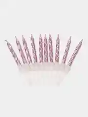 Розовый свечи для торта, 10 шт, 6 см