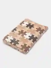 Бежевый плед покрывало "Уют"