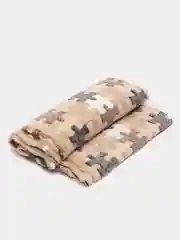 Бежевый плед покрывало "Уют"