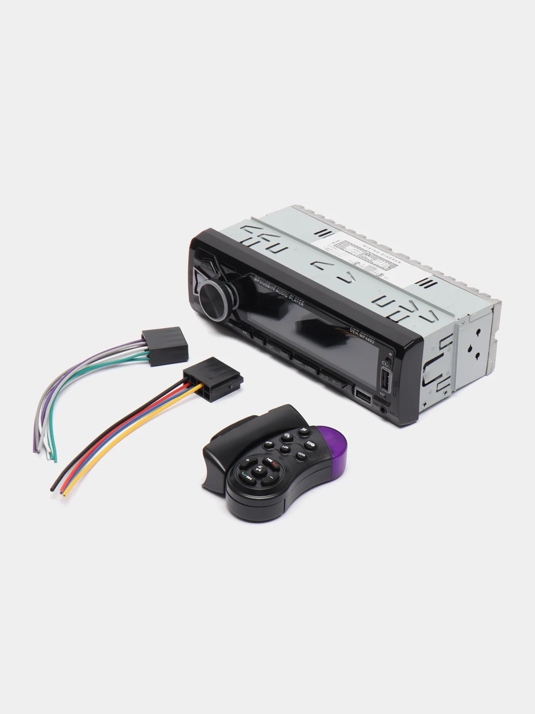 Автомагнитола, магнитола автомобильная, 1 DIN, Bluetooth, AUX, USB, 7 цветов подсветки