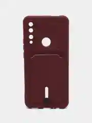 Тёмно-бордовый силиконовый чехол для Huawei Honor 9X/ P Smart Z, Хонор 9X / П Смарт З, защита камеры