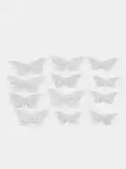 Серебряный наклейки на стену для декора дома интерьерные бабочки 3d, цвет золото/серебро