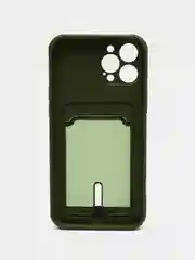 Зелёный хаки чехол для iPhone 12 Pro Max силиконовый, Айфон Про Макс