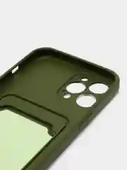 Зелёный хаки чехол для iPhone 12 Pro Max силиконовый, Айфон Про Макс
