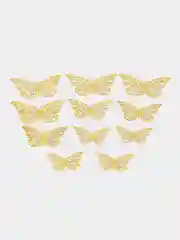 Золотой наклейки на стену для декора дома интерьерные бабочки 3d, цвет золото/серебро