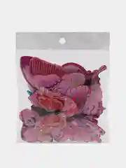 Розовый наклейки на стену, для декора дома, интерьерные, бабочки 3D, 4 цвета