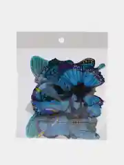 Голубой наклейки на стену, для декора дома, интерьерные, бабочки 3D, 4 цвета