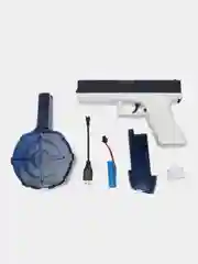 Синий пистолет водный CLOCK, электрический, на аккумуляторе, для детей