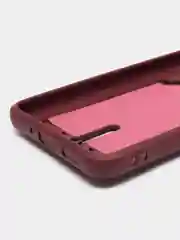 Тёмно-бордовый силиконовый противоударный чехол с карманом для Samsung Galaxy A33 (Самсунг А 33)