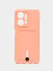 Пастельно-коралловый силиконовый чехол для Huawei Honor X7a, Хонор X7а, защита камеры