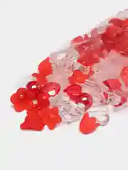 Красный бусины разноцветные