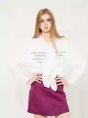 Замшевая мини-юбка, однотонная, расклешенная к низу Chammy