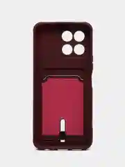 Тёмно-бордовый силиконовый чехол для Huawei Honor X6/ X8 5G, Хонор X6/ X8 5 Джи, защита камеры