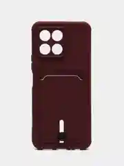 Тёмно-бордовый силиконовый чехол для Huawei Honor X6/ X8 5G, Хонор X6/ X8 5 Джи, защита камеры