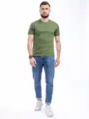 Зелёный хаки футболка мужская, женская, однотонная базовая