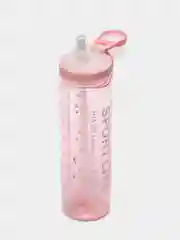 Розовый спортивная бутылка с трубочкой