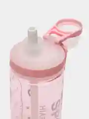 Розовый спортивная бутылка с трубочкой