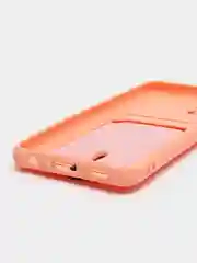Пастельно-коралловый силиконовый противоударный чехол для Samsung Galaxy А32 4G (Самсунг А32 4G), с карманом
