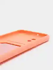 Пастельно-коралловый силиконовый противоударный чехол для Samsung Galaxy А32 4G (Самсунг А32 4G), с карманом