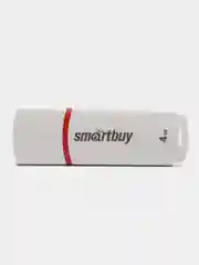 Флешка накопитель для компьютера 4 Gb, Smartbuy Crown, Usb 2.0, белый, 512770