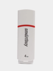 Флешка накопитель для компьютера 4 Gb, Smartbuy Crown, Usb 2.0, белый, 512770