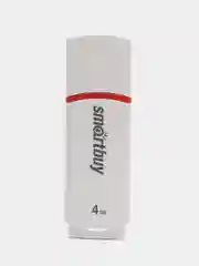 Флешка накопитель для компьютера 4 Gb, Smartbuy Crown, Usb 2.0, белый, 512770