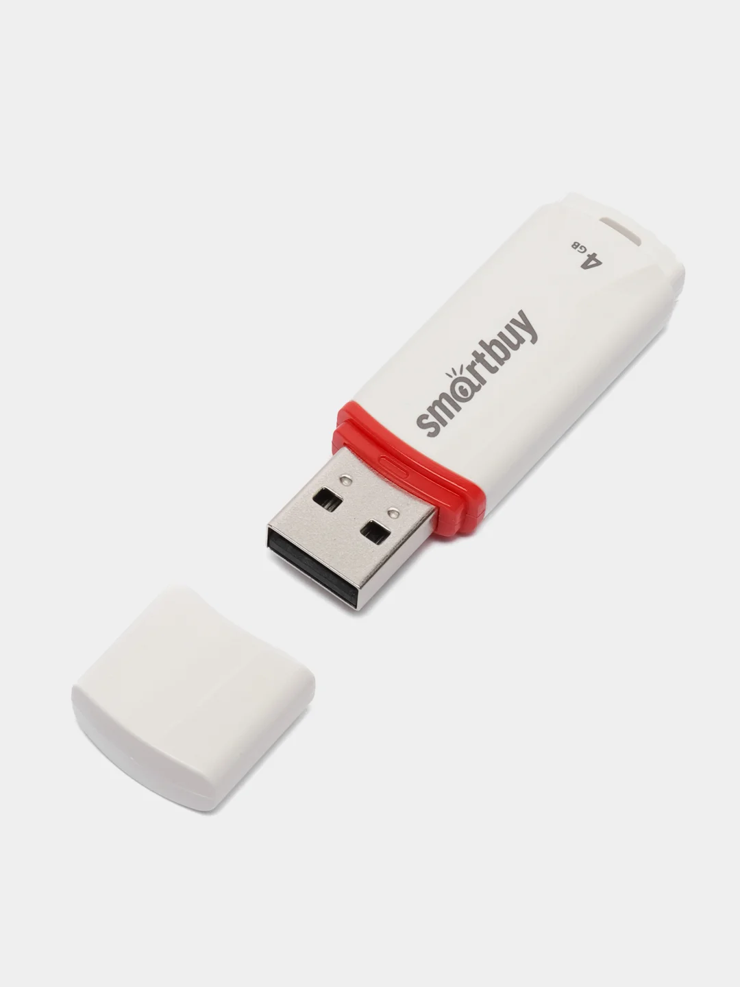 Флешка накопитель для компьютера 4 Gb, Smartbuy Crown, Usb 2.0, белый, 512770