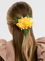 Желтый заколки с бантиками