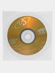 Диски DVD+R (двд) для записи Vs, 4,7 Gb, 16x, бумажный конверт (1 штука), 511555