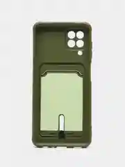 Зелёный хаки чехол с карманом для Samsung Galaxy A22/ M22/ M32 4G (Самсунг  A22/ M22/ M32 4 джи)