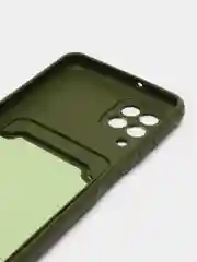 Зелёный хаки чехол с карманом для Samsung Galaxy A22/ M22/ M32 4G (Самсунг  A22/ M22/ M32 4 джи)