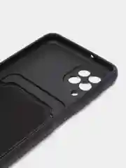 Черный чехол с карманом для Samsung Galaxy A22/ M22/ M32 4G (Самсунг  A22/ M22/ M32 4 джи)