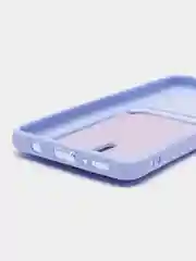 Аметистовый силиконовый противоударный чехол с карманом для Samsung Galaxy A31 (Самсунг А 31)