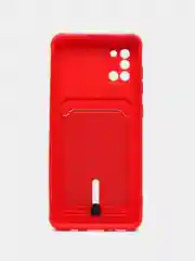 Красный силиконовый противоударный чехол с карманом для Samsung Galaxy A31 (Самсунг А 31)