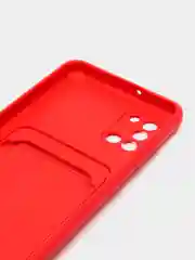 Красный силиконовый противоударный чехол с карманом для Samsung Galaxy A31 (Самсунг А 31)