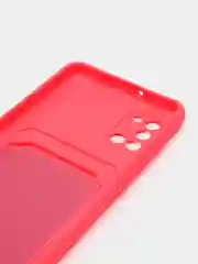 Фуксия силиконовый противоударный чехол с карманом для Samsung Galaxy A31 (Самсунг А 31)