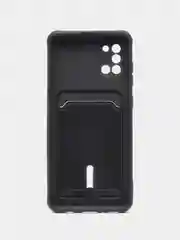 Черный силиконовый противоударный чехол с карманом для Samsung Galaxy A31 (Самсунг А 31)
