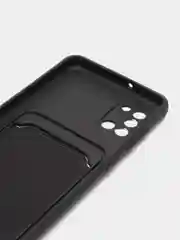 Черный силиконовый противоударный чехол с карманом для Samsung Galaxy A31 (Самсунг А 31)