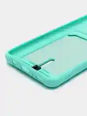 Мятный силиконовый противоударный чехол с карманом для Samsung Galaxy A31 (Самсунг А 31)