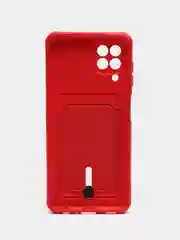 Вишнёвый чехол с карманом для Samsung Galaxy A22/ M22/ M32 4G (Самсунг  A22/ M22/ M32 4 джи)